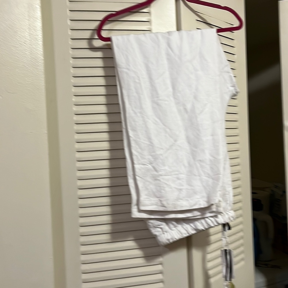 White linen Pants with pockets
